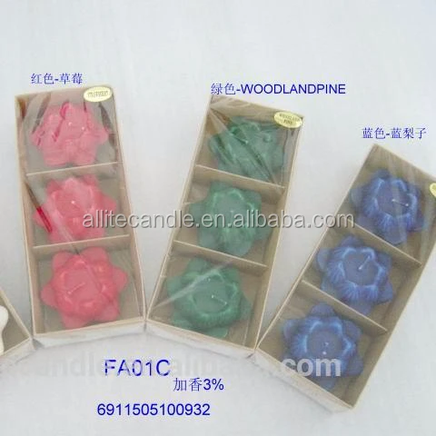 Allite flower shaped floating candle for wedding table centerpieces