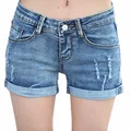Tengo Summer Women Denim Shorts Mid Waist Female Casual Shorts Size 26 32