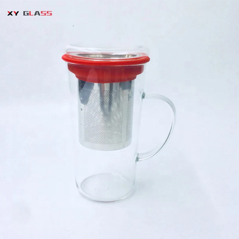 Маленький Дизайн Красочная Бытовая все в одном с фильтром и крышкой стеклянная чайная кружка
