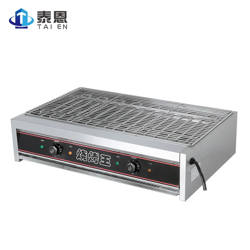 
New Products Electric Heating BBQ Grill Stainless Steel Tabletop Portable Electric Skewer BBQ Machine 