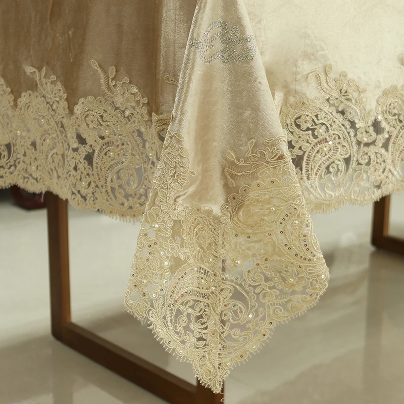 Высококачественная бархатная кружевная скатерть со всеми видами и стилями