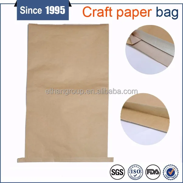 2023 5kg 10kg 25kg plastic brown kraft paper bag inner bag for packaging Chemical Foaming Polyolefin Materials charcoal bags