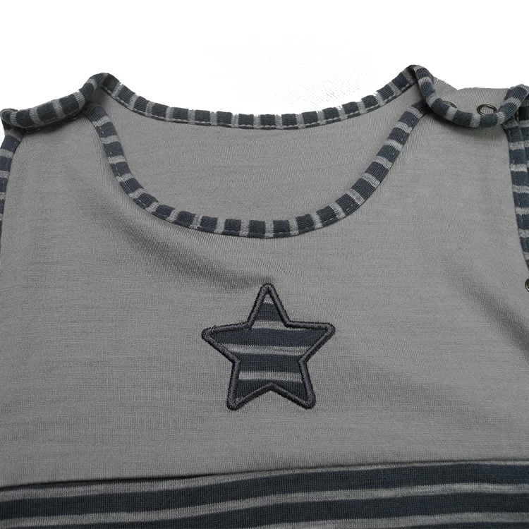 Solarwool Yarn Dyed Wool 100% Merino Baby Breathable Sleeping Bag Baby Products Custom Logo Spring Summer Autumn Sleeveless T/T