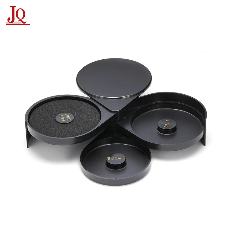 ABS black plastic bar cocktail glass rimmer