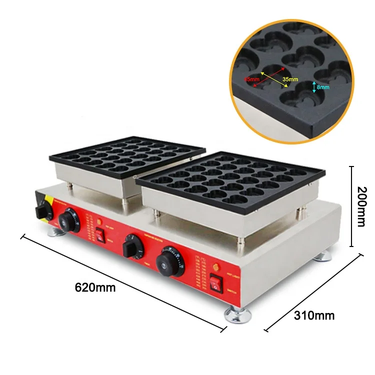 New Style Commercial Electric Commercial 50 Holes Waffle Maker Mini Heart Shape Muffins Waffle Machine