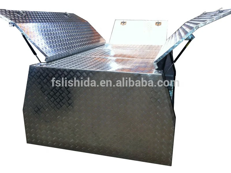 2400mm Aluminum Ute Canopy Tool Box with jack legs and roof rack