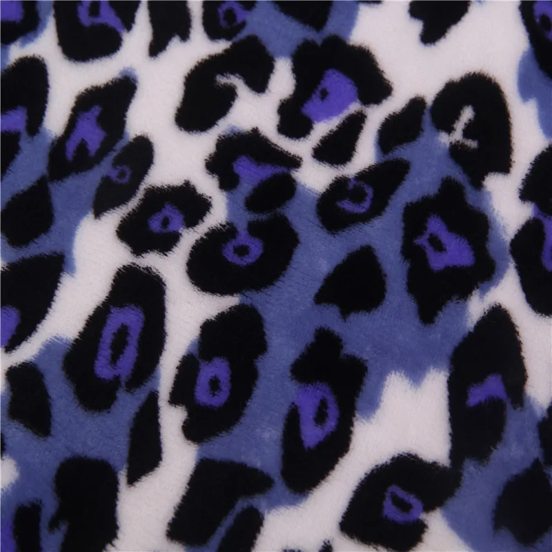 2021 Leopard pattern printing custom made cheap wholesale stretch flannel fabric