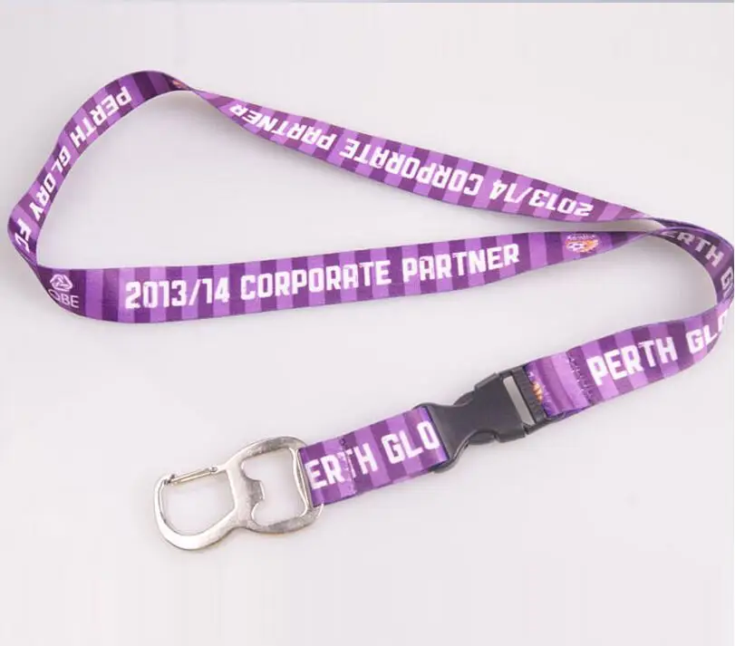 Custom design supplier beer bottle opener neck strap printed lanyards