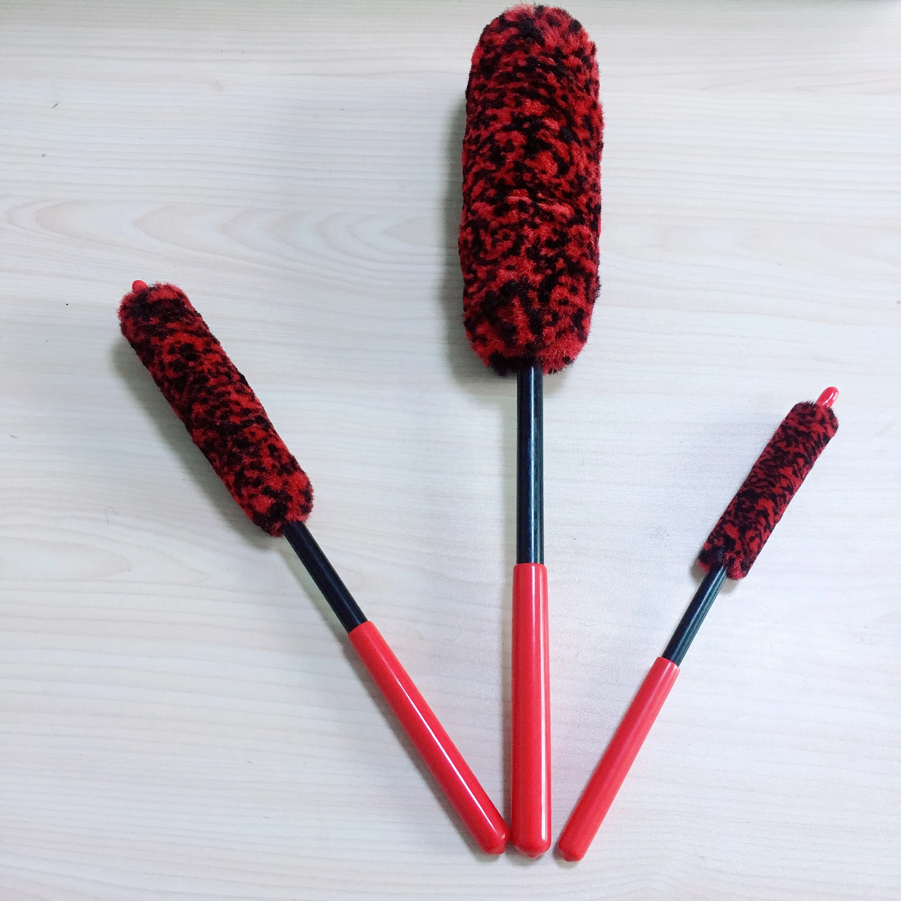 Набор кистей wooly wand из мягких густых волокон для мытья автомобильных колес безопасная щетка чистки