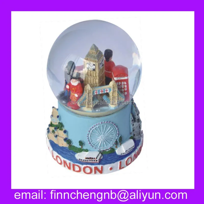 45,65,80,100mm polyresin souvenir snow globe,souvenirs gifts snow balls,decorative crystal soil water balls for eco-plant