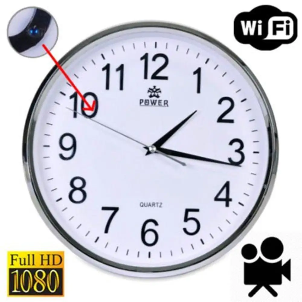 Скрытые беспроводные IP-часы 1080P P2P для системы видеонаблюдения, настенные часы с Wi-Fi, мини-камера, Видеозаписывающее Устройство для домашнего видеонаблюдения, DVR PQ272