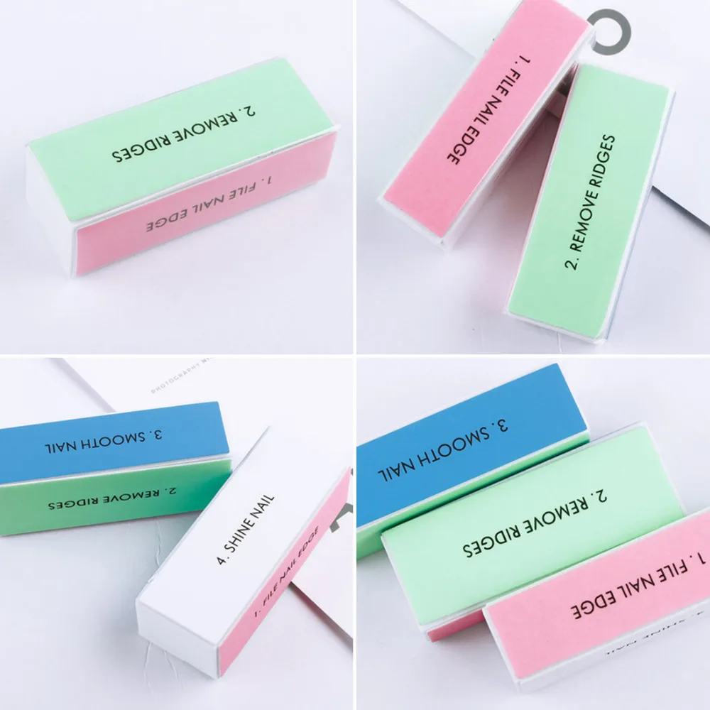 
Wholesale nail supplies disposable 4 sided nail buffer block custom nail buffer 