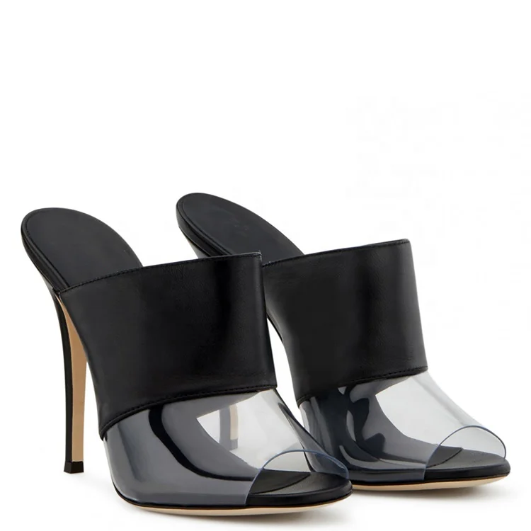 
Wholesale Cheap Woman PVC Shoes Ladies High Heel Slippers 