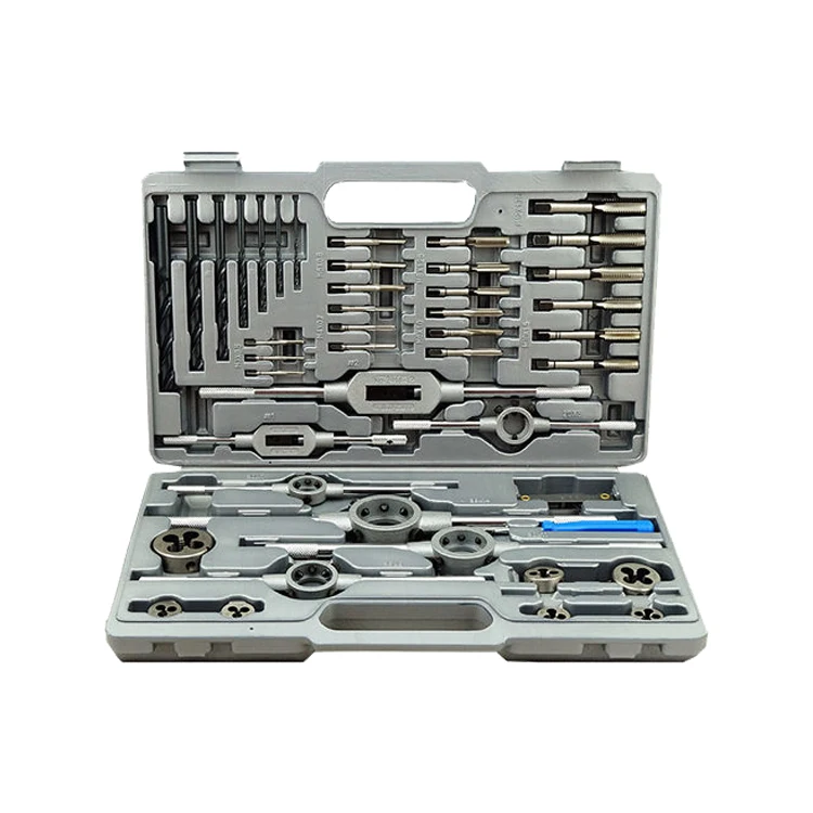 44Pcs Juego Machos Y Terrajas Metric Tap and Die Kit for Thread Tapping and Cutting in Plastic Box