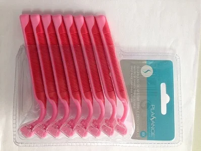 
Twin Blade Rubber Grip Razors Rubber Disposable Razor with Lubricating Strips for Men and Women 