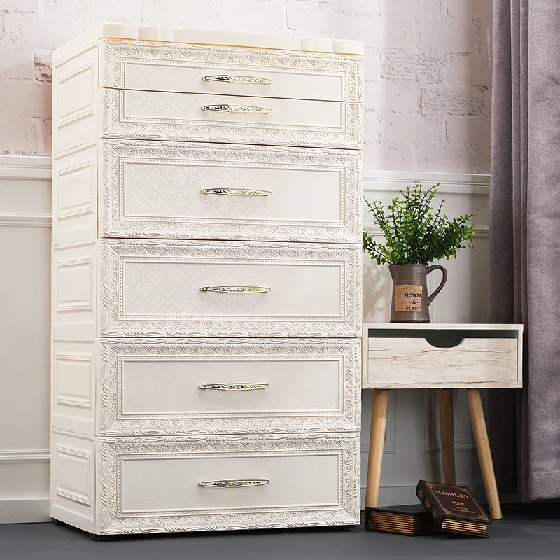 
Elegant Multi-layer Plastic Storage Drawer Cabinet for Baby Cloth Storage 