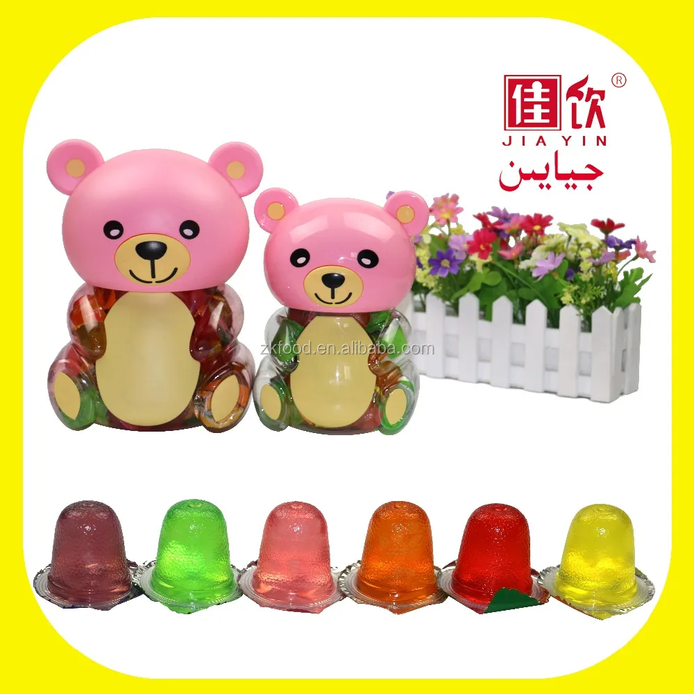 the good gift assorted mini fruit jelly in bear shaped jar