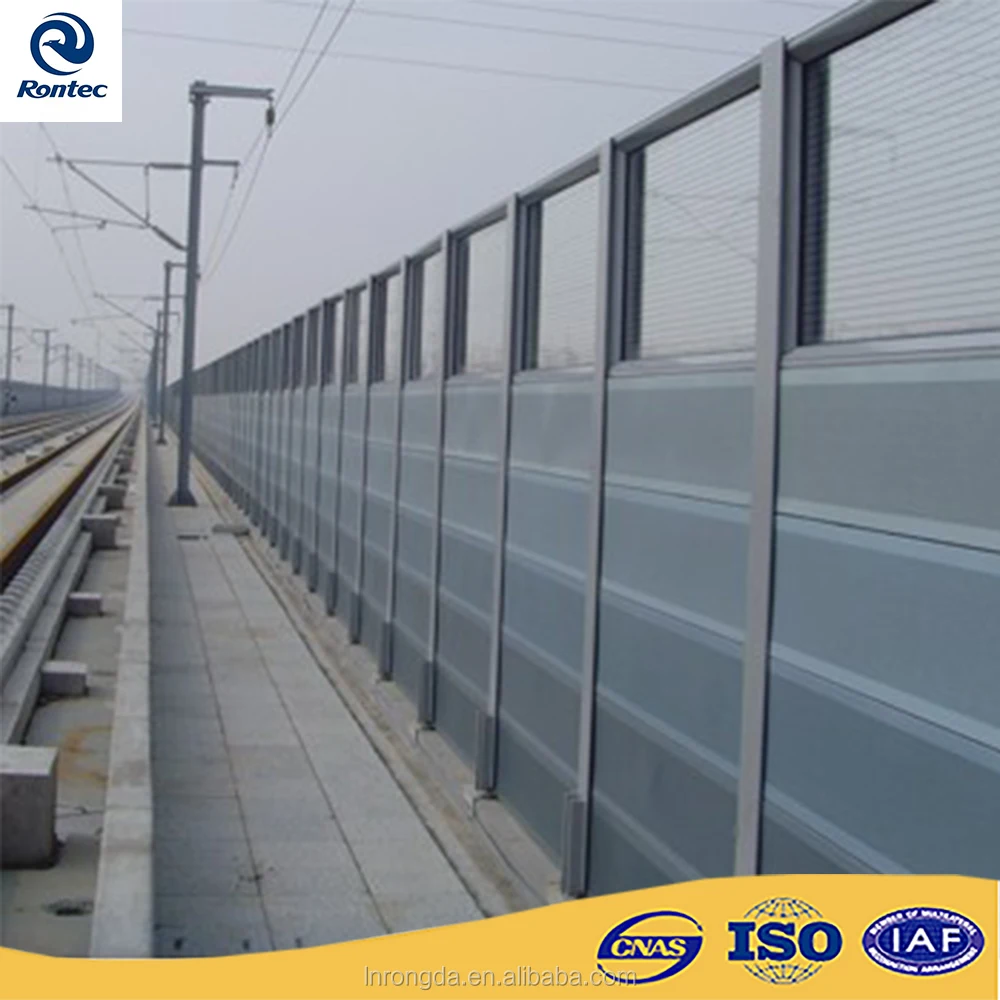 
PC sheet and metal railway noise barrier sound wall 