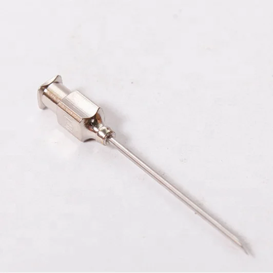 HIGH QUALITY LUER LOCK HYPODERMIC REUSABLE AGUJAS REUSABLE STAINLESS STEEL NEEDLE FOR VETERINARY USE