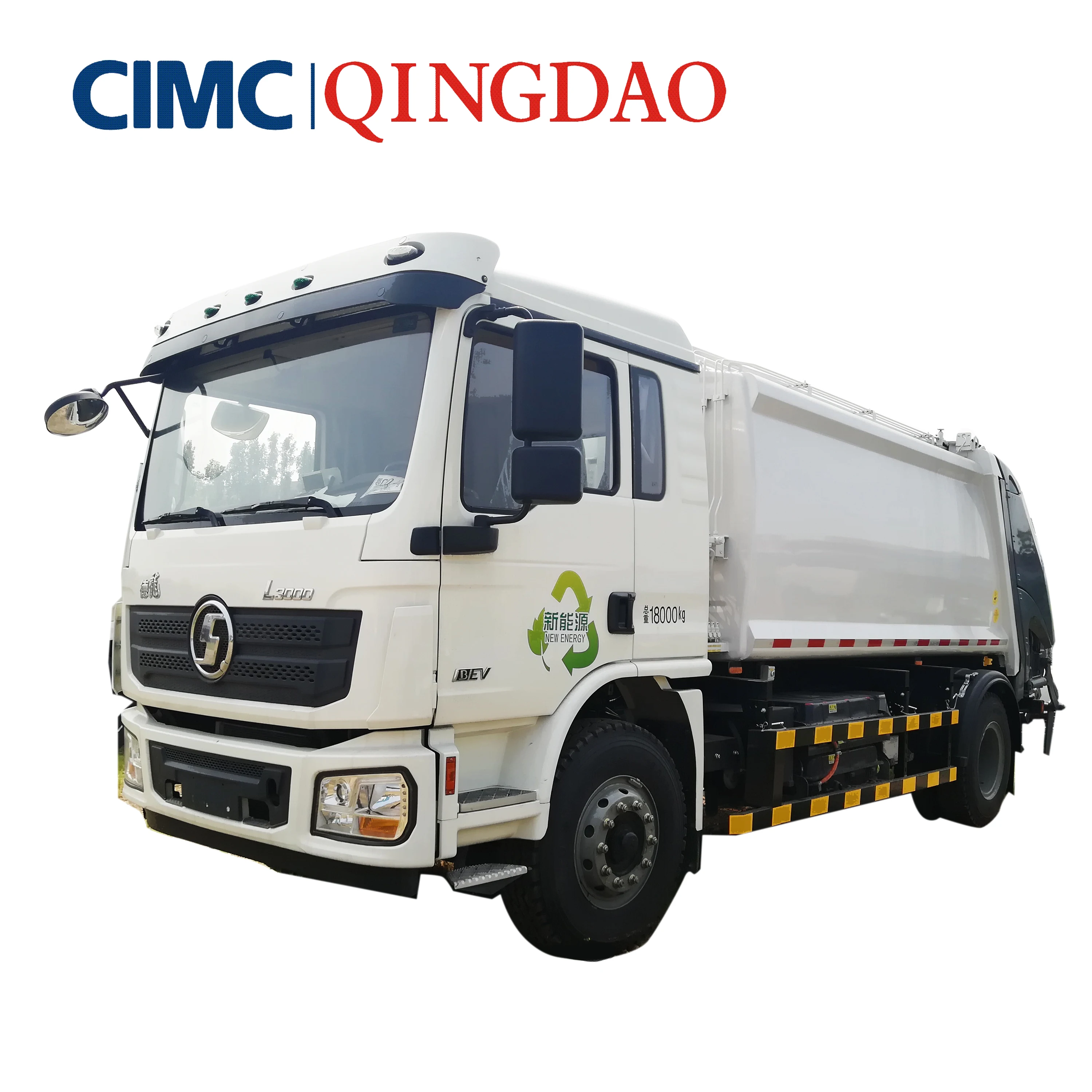 
8 tons pure electrical garbage truck compactor,waste collector with Shanman chassis 