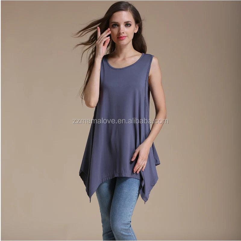 Розничная продажа Мягкая трикотажная ткань с эмоциями для мам Одежда для беременных Топ для кормления грудью майки