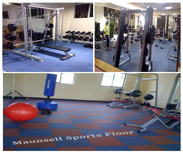 50mm 100% EPDM rubber gym floor tiles for weightlifting