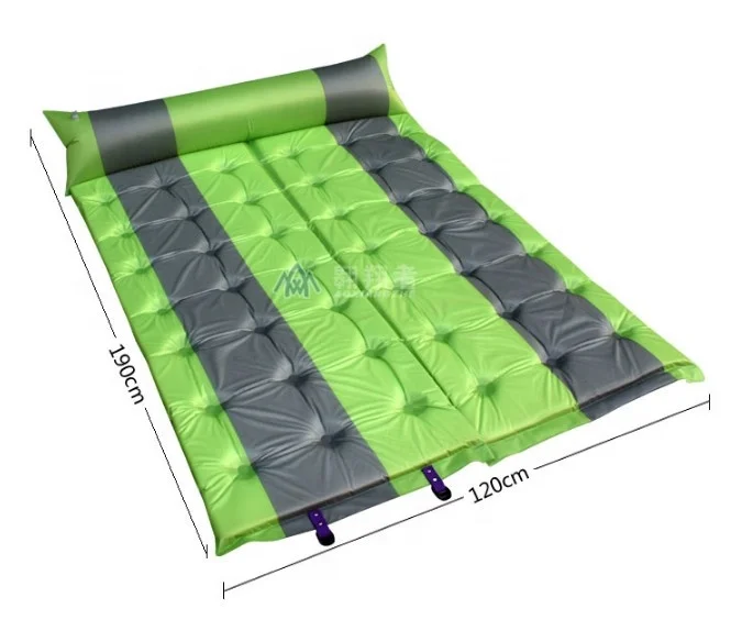 Portable 2 person automatic Outdoor self inflating camping mat with pillow