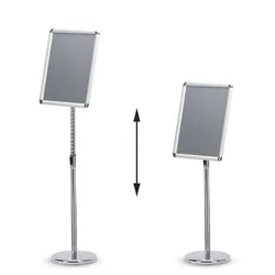 Menu Board adjustable display sign  stand with snap frame from factory