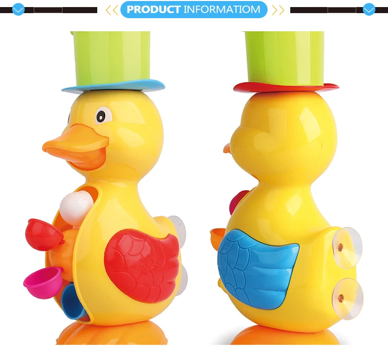 Baby bathtub toys waterfall toy plastic bath duck