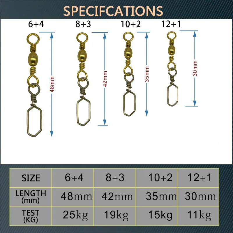 fishing tackle accessories Barrel swivel with square snap carp fishing tackle for fishing