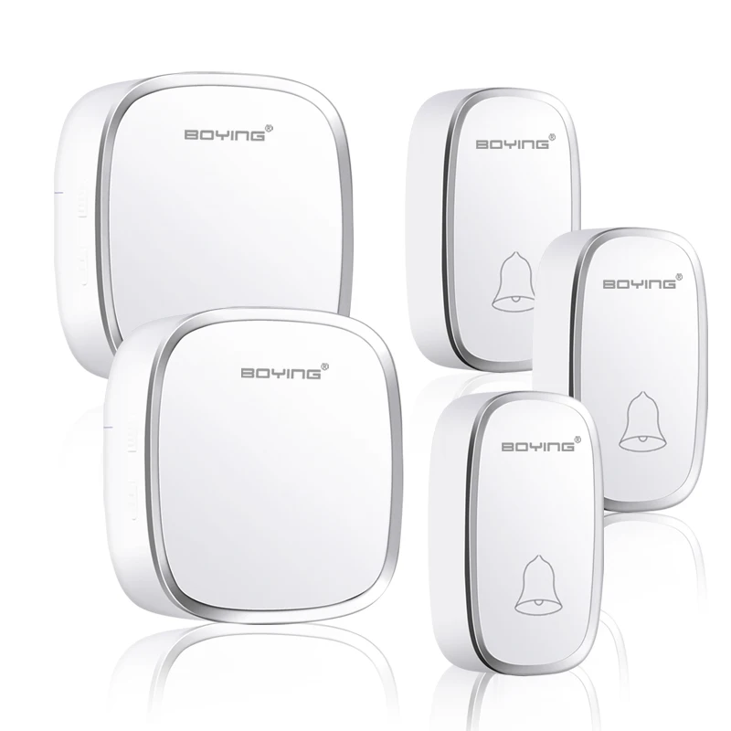 Portable battery doorbell new wireless vibration magicfly 315mhz 1 remote control 1 wireless digital receiver doorbell