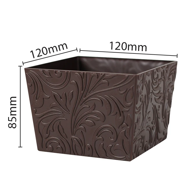 Wholesale Good Quality 3D Emboss Flower Pot Home Decoration Garden Plastic Bowl For Fresh Flower Decoration