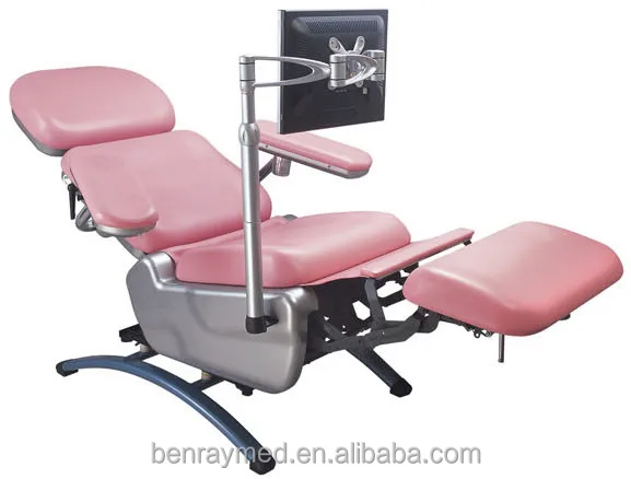 BR-DC02 Лидер продаж легко двигаться медицинская мебель складной сопровождают стул Электрический забор крови стул б/у