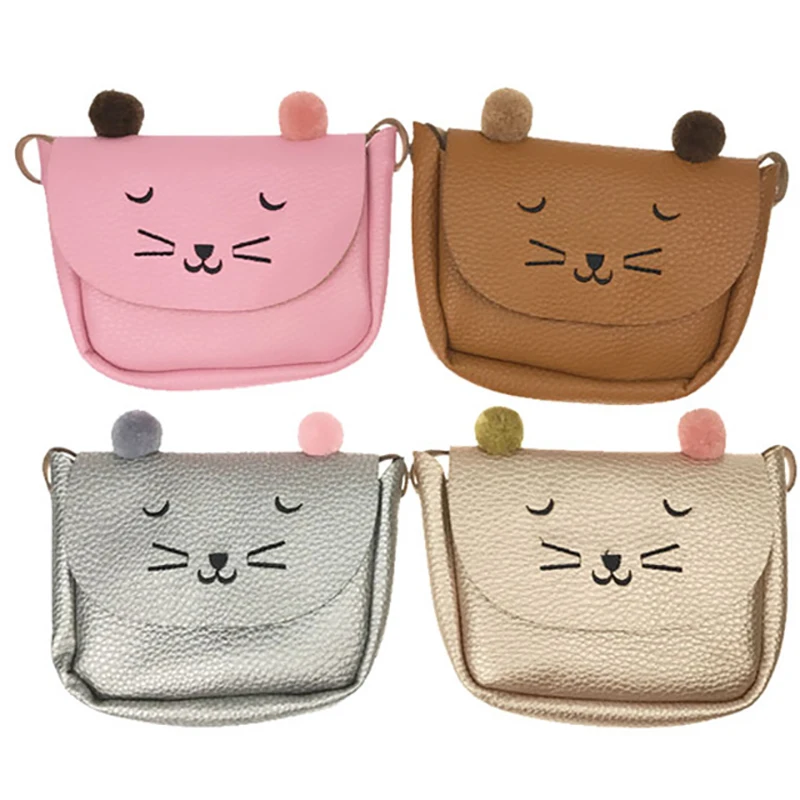 Маленький кошелек для монет для девочек с растянутыми овчинами, Детская сумка через плечо, Детский кошелек, держатель для монет