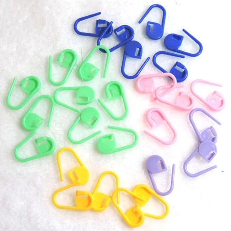 Colorful Plastic Safety Pin Stitch Marker For Knitting Needle