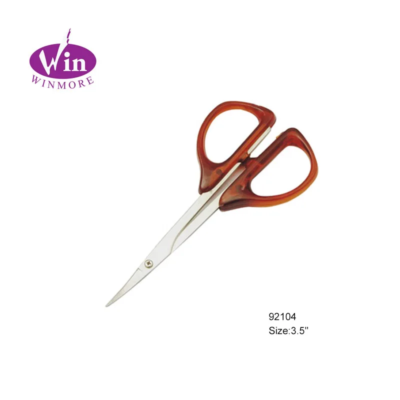 makeup manicure cuticle eyebrow scissors with colour plastic handle