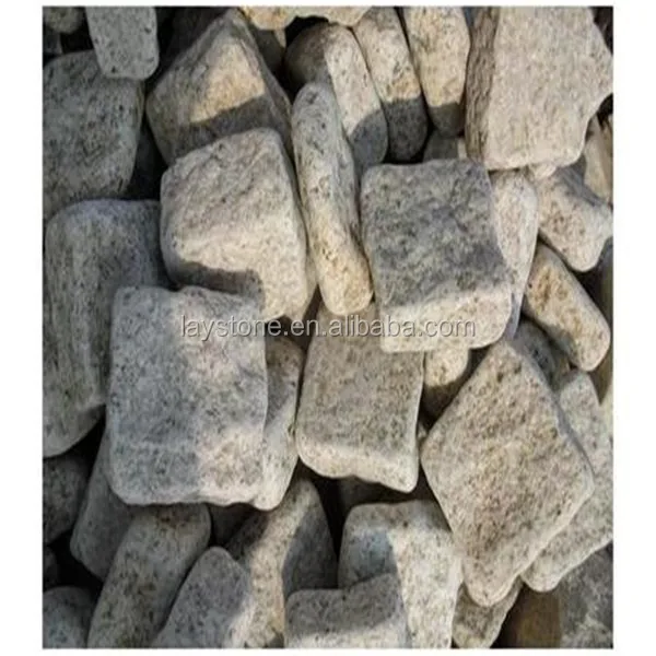Chinese yellow rustic granite tumbled cobblestone outdoor parkway paving stones Patio decorative paving stones