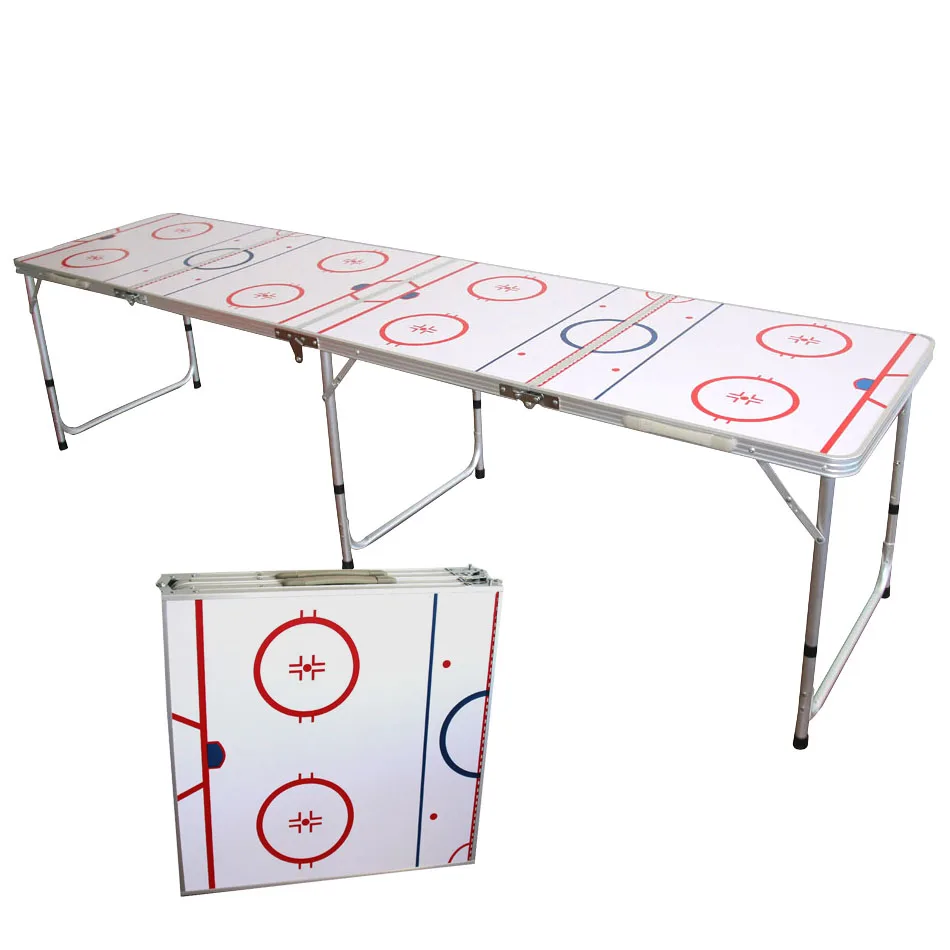 
Good quality Costom printing aluminum 8ft folding beer pong table 