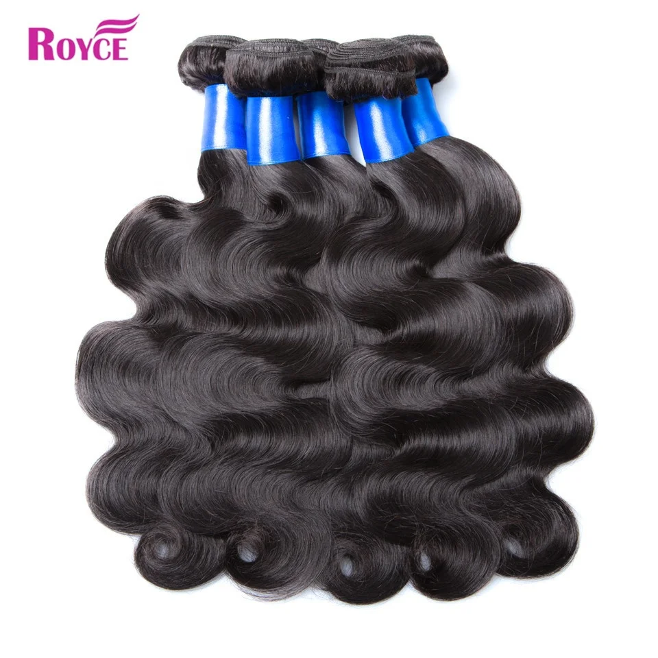 Royce Good Quality 100%  Unprocessed Malaysian Mink Virgin Hair  Body Wave Human Hair Bundles
