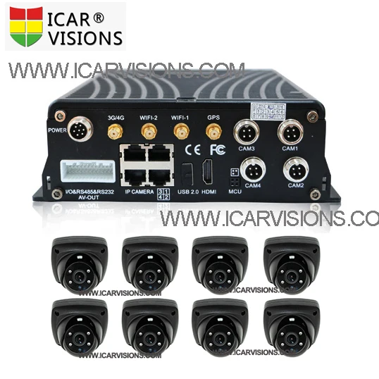 
4 Channels 1080P AHD High Definition Hybrid Hard Disk Mobile NVR POE 12V user manual fhd 1080p car camera dvr video recorder 