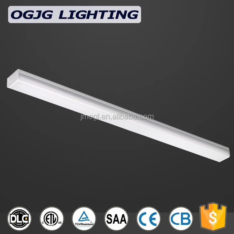 Indoor emergency lamp double tube linear batten fitting LED office ceiling light
