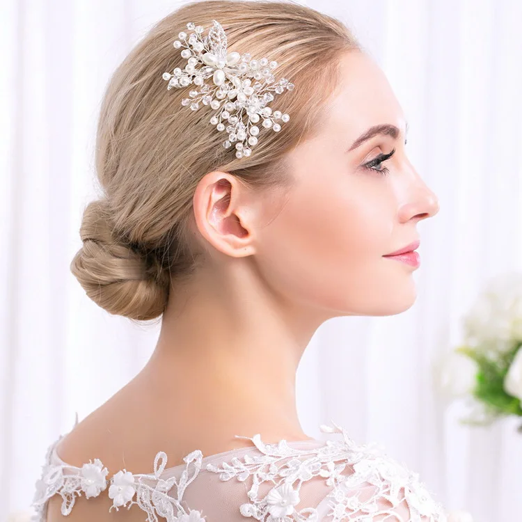 Super hot pearl rhinestone branch hair comb women wedding hair comb bridesmaid hair comb