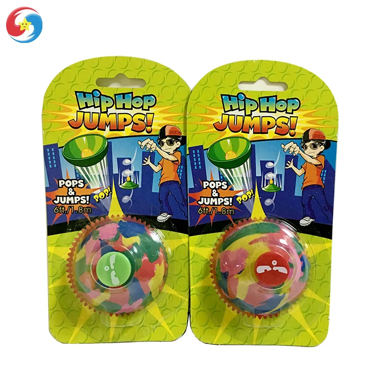 Hot selling Half Jumping ball camouflage color Natural rubber pops toys