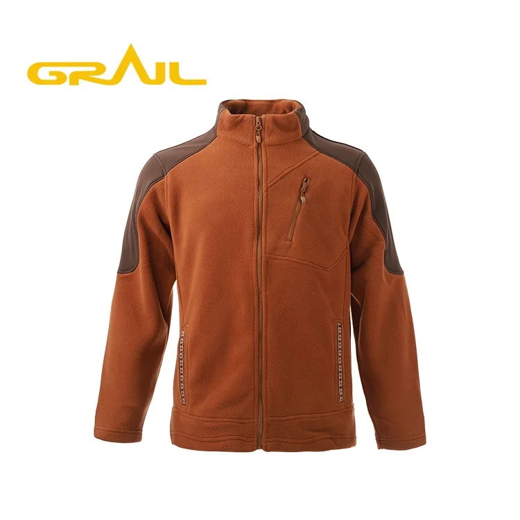Golden supplier fancy design sherpa plain fleece jacket men for winter
