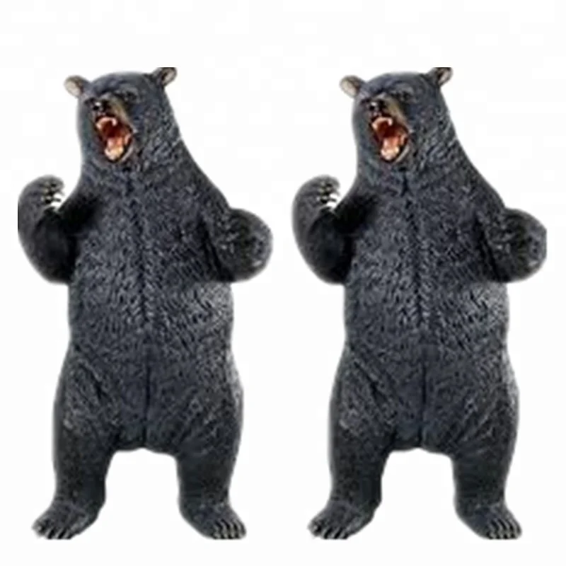 Outdoor garden fiberglass resin life size bear statue for sale