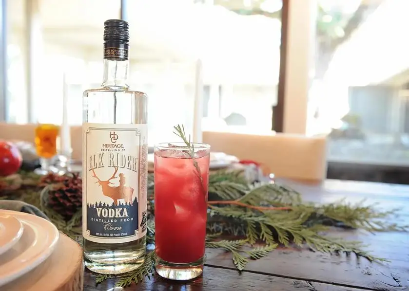 
750 ml Heritage Elk Rider Corn liquor premium bottle vodka 