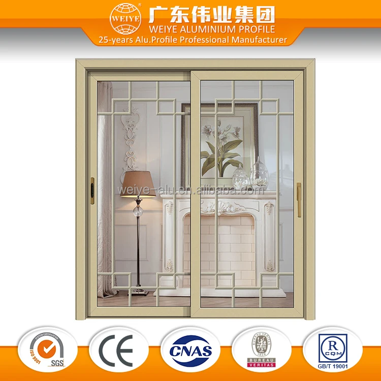 
2020 Factory direct sell 4 /2 panels glass door Durable alloy aluminum sliding glass door 