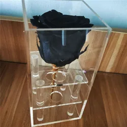 Wholesale 1 roses eternal rose single  preserved rose in acrylic box