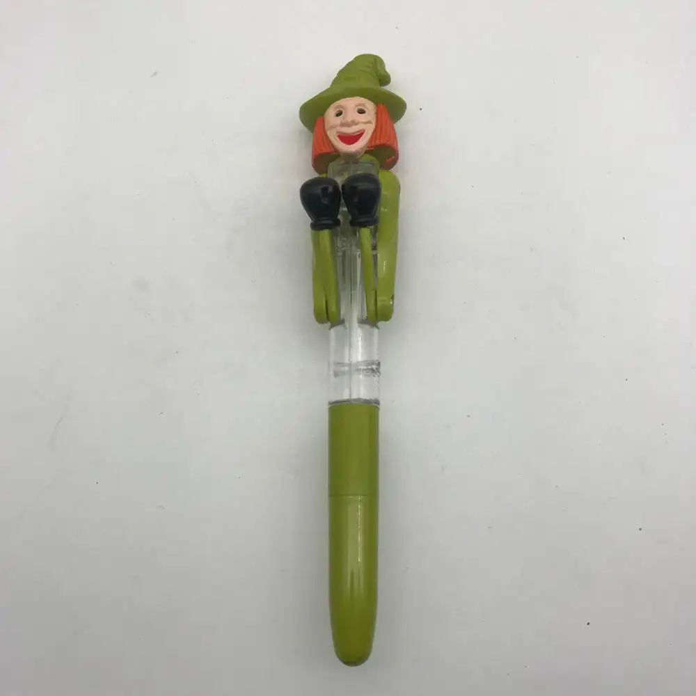 New products Halloween gift Ballpoint pen with LED light,witch boxing pen for souvenirs gifts