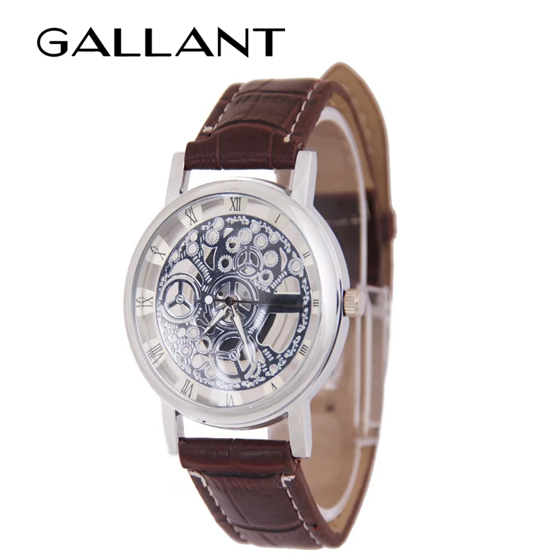 Fashion design transparent men winner automatic movement wrist mechanical watch